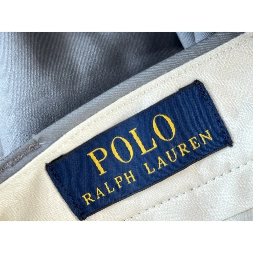 Polo Ralph Lauren Pants Mens 40x32 Gray‎ Slim Fit Marine Grey Chino Dress New
